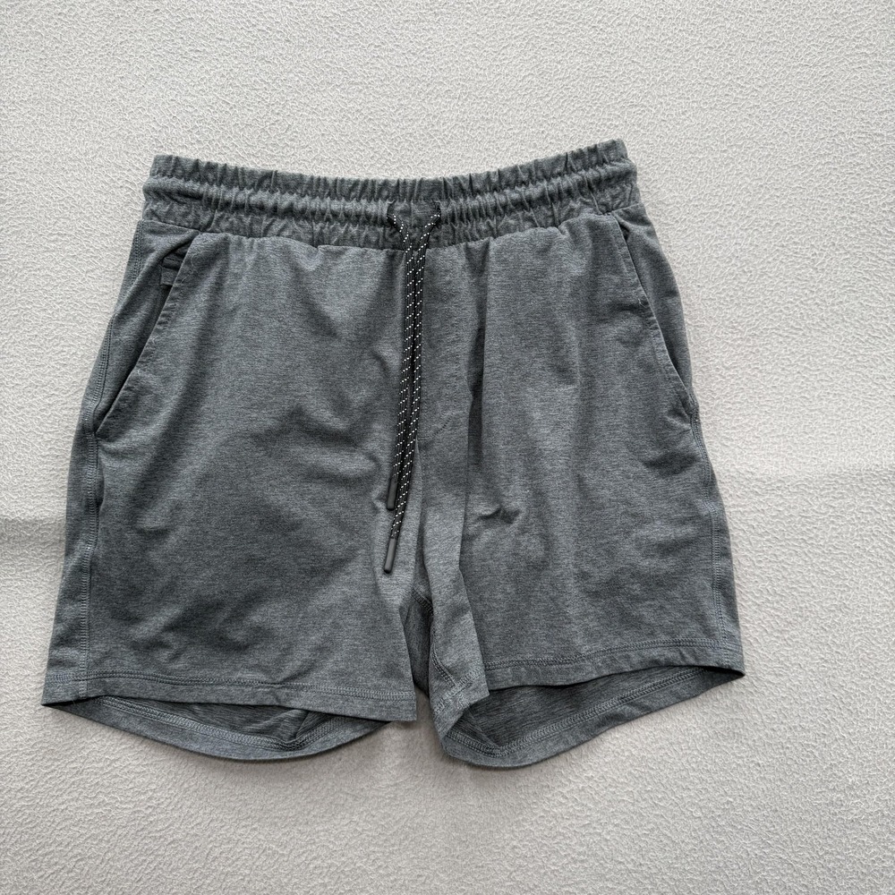 Bearbottom Shorts‎ Mens Medium Gray Athletic Running Drawstring Pockets 6 Inseam